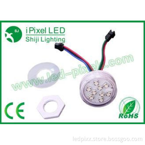 45mm Addressable Digital RGB LED Pixels Lower Power For Pla